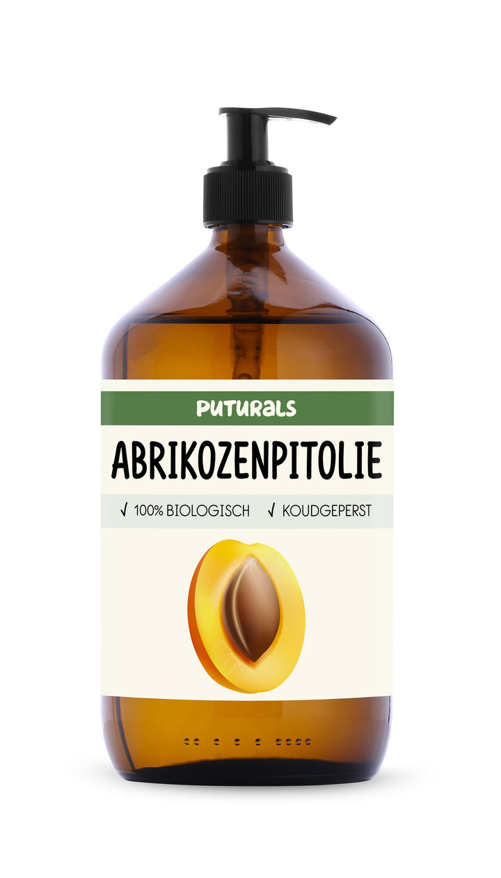 Abrikozenpitolie 100% Biologisch & Koudgeperst - Voorkant - 1000ml