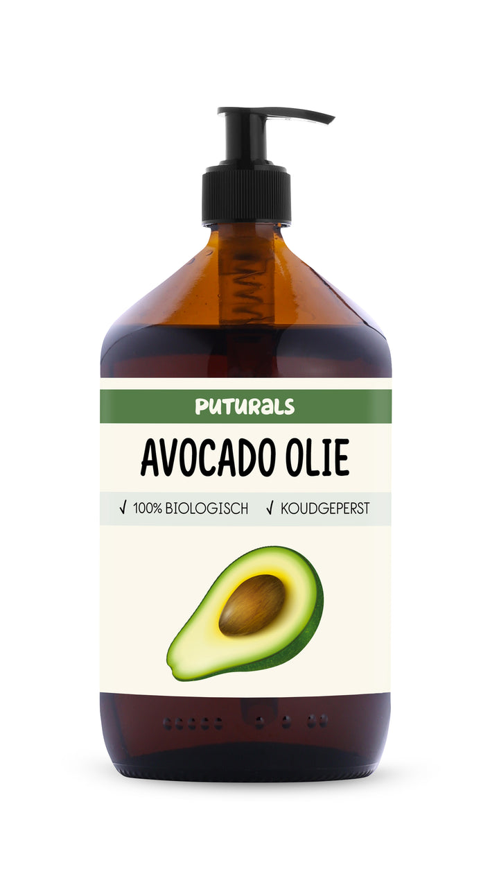Avocado Olie 100% Biologisch & Koudgeperst - Voorkant - 1000ml