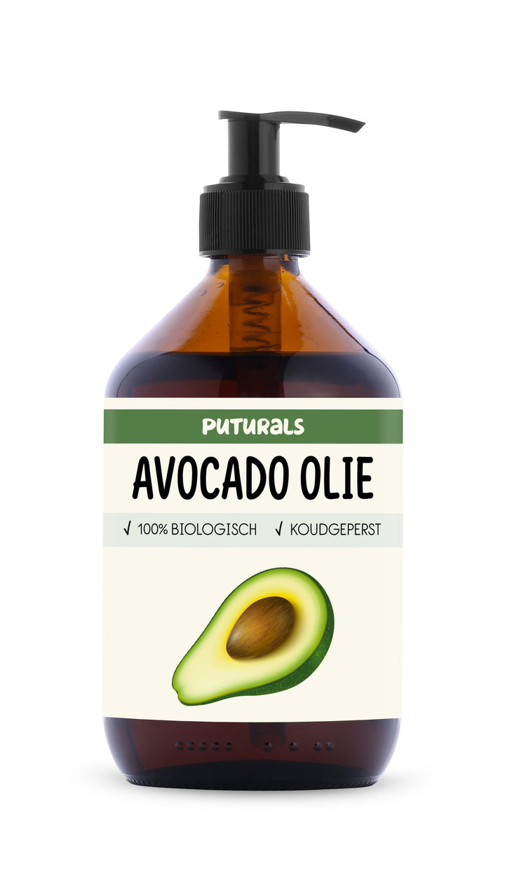 Avocado Olie 100% Biologisch & Koudgeperst - Voorkant - 500ml