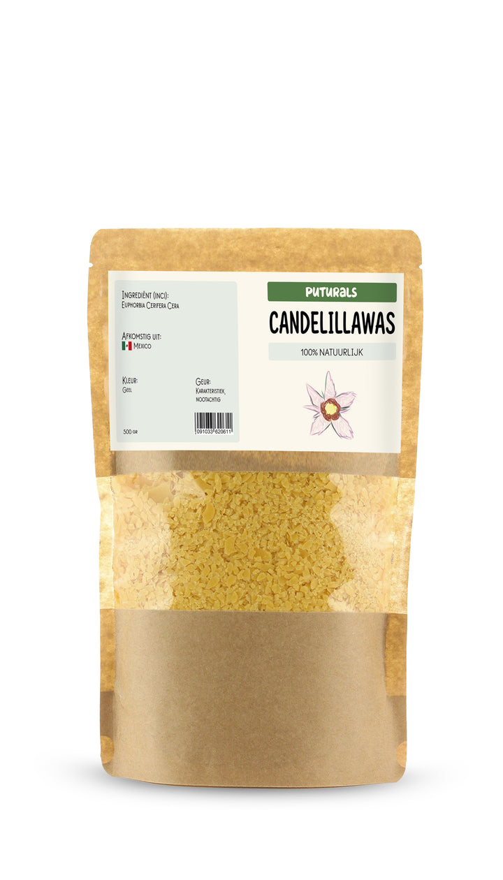 Candelillawas 100% Plantaardig & Puur - 500 gram - Voorkant