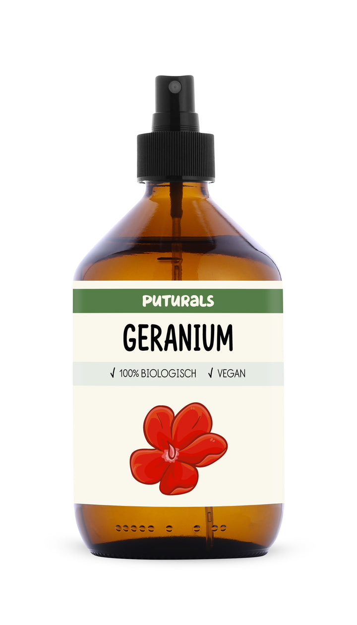 Geraniumwater 100% Biologisch & Puur - 500ml - Voorkant