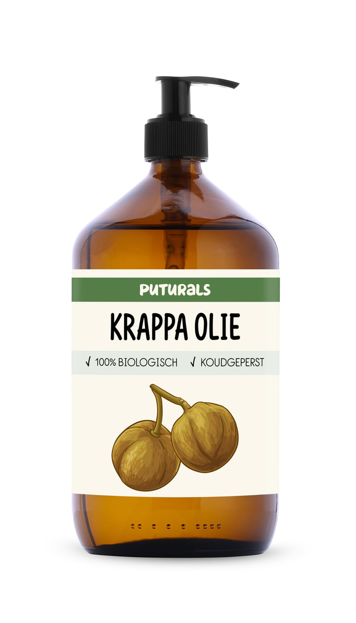 Krappa Olie 100% Biologisch & Koudgeperst - 1000ml - Voorkant