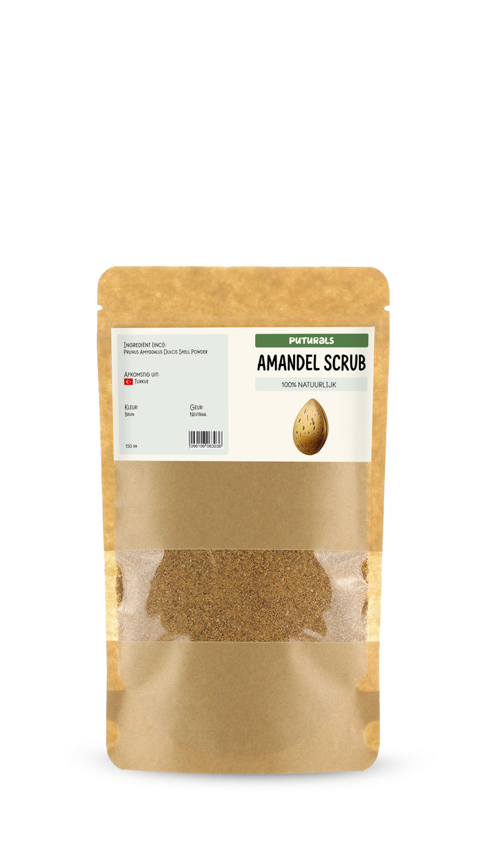 Zoete Amandel Scrub 100% Natuurlijk & Puur - 150 gram - Voorkant