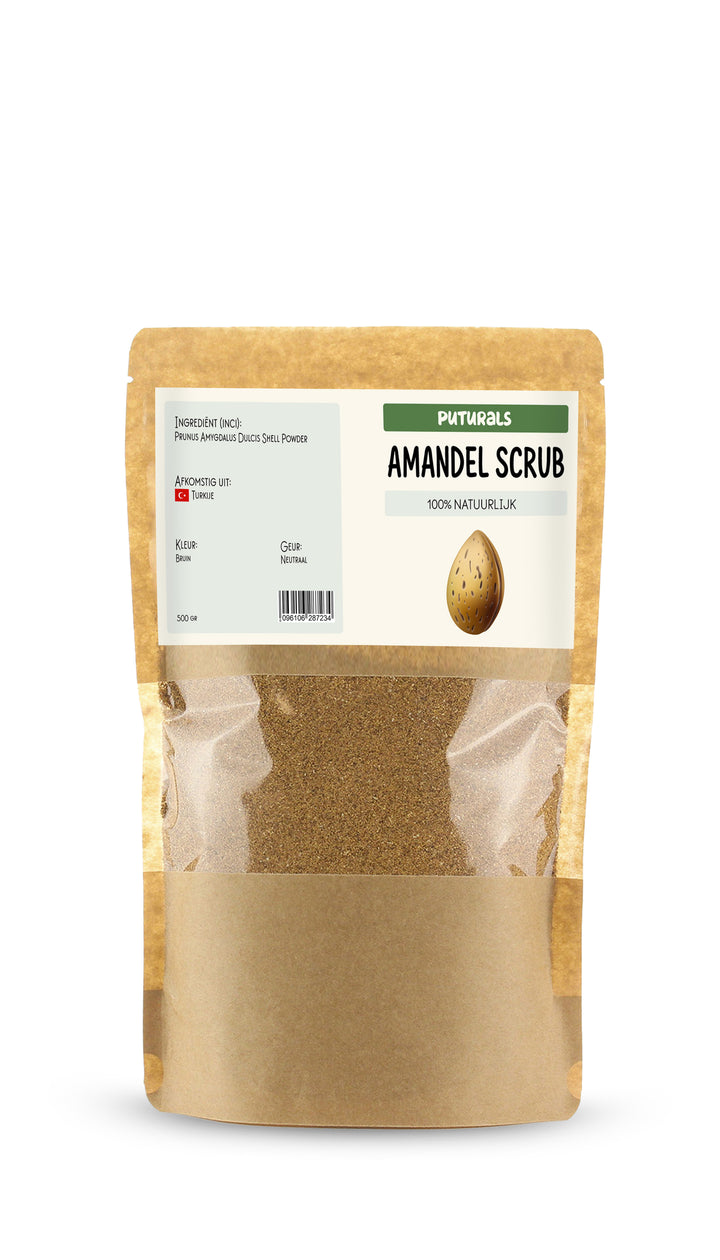 Zoete Amandel Scrub 100% Natuurlijk & Puur - 500 gram - Voorkant